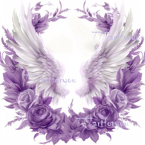 Purple Angel Wings, Angel Wings Clip Art, Angel Wings Png, Purple Angel, Wings Png, White Angel Wings, Magical Images, Rose Tattoo Design, White Angel