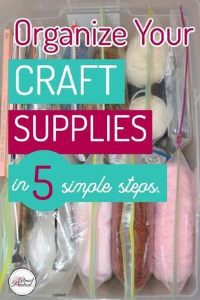 Easy craft organization ideas for a small space. Budget friendly ideas and storage solutions for all your DIY clutter. #organization #craftrooms #declutter #storagesolutions #home #diy Craft Organization Ideas, Organizing Craft Supplies, Craft Supply Storage, Kids Craft Supplies, Organize Craft Supplies, Clutter Organization, Small Space Organization, Art And Craft Videos, Small Space Diy