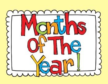 Months Of The Year Chart Ideas, Month Of The Year Chart For Preschool, Months Of The Year Chart, Months Of The Year Flashcards, Classroom Schedule Cards, Classroom Job Chart, Classroom Job, Kindergarten Freebies, Pre Primary