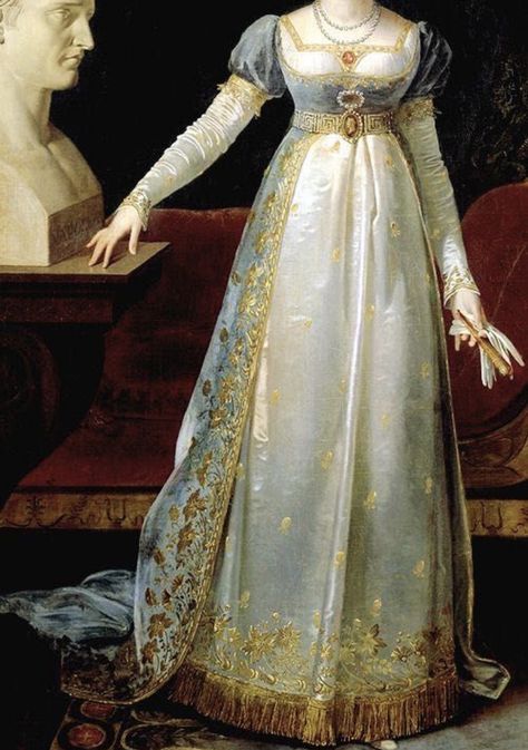 Gaun Abad Pertengahan, Regency Era Fashion, Regency Fashion, Old Fashion Dresses, 19th Century Fashion, Old Dresses, Vintage Gowns, Fantasy Dress, Moda Vintage