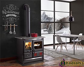 La Nordica Rosa L Wood Cookstove Wood Cook Stove Kitchen, Best Wood Burning Stove, Outdoor Cooking Stove, Wood Cook Stoves, Wood Burning Cook Stove, Modern Wood Burning Stoves, Wood Stove Cooking, Fireplace Beam, Wood Stove Fireplace