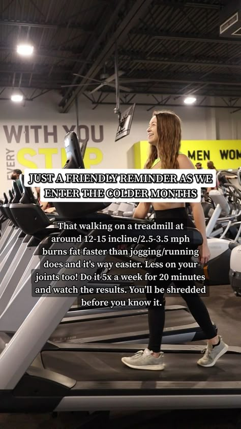 Loose Weight Walking, Incline Treadmill Workout, Treadmill Walking Workout, Incline Walking, Treadmill Benefits, Treadmill Workout Fat Burning, Summer Bodies, Cardio Treadmill, Treadmill Walking