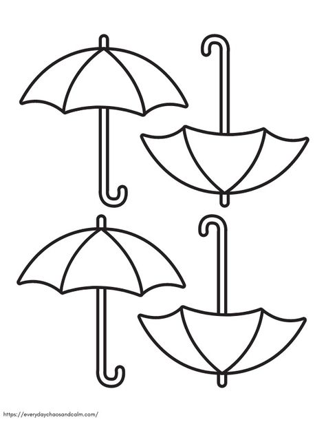 Umbrella Template, Valentine Coloring, Valentines Printables Free, Coloring Sheets, Template Printable, Free Printables, Umbrella, Preschool, Cut Out