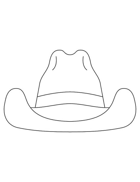 How To Draw Cowboy Hat Coloring Pages : Kids Play Color Cowboy Hat Craft Preschool, Cowboy Template, Drawing Of Cowboy Hat, Rodeo Crafts For Kids, How To Draw A Cowboy Hat Easy, Cowboy Hat Template Free Printable, Cowboy Hat Printable, Cowboy Hats Printable, Printable Cowboy Hat Template