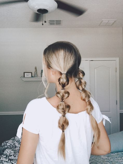 Bubble Braid Hairstyles, Western Hairstyles, Short Hair Cut, Bubble Braid, Braid Ponytail, Women Short Hair, Braids With Curls, Summer Hairstyles For Medium Hair, Work Hairstyles