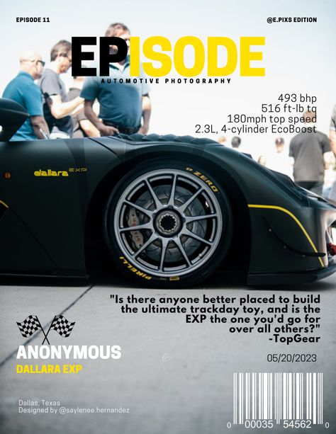 car, cars, magazine, magazine cover, magazine design, magazine inspo, canva design, graphic design, car culture, automotive photography, automotive, automotive magazine, dallara, dallara exp, exp, track car, race car Car Magazine Cover Design, Car Magazine Cover, Cover Magazine Design, Automotive Magazine, Magazine Cover Page, Magazine Design Cover, Cars Magazine, Cover Magazine, Cars Design