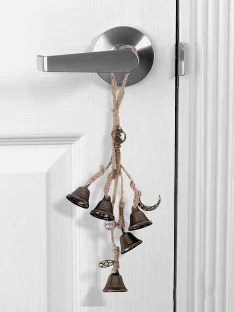 1Pcs Witch Bells Hanging Wind Chimes Door Decor Handmade Altar Decoration Cloth-made Door Sign Witch Bell For Protection Witchy Home DecorationsI discovered amazing products on SHEIN.com, come check them out! Witch Bells, Witchy Home, Hanging Witch, Vintage Witch, Altar Decorations, Bell Pendant, Door Wall, Wind Chime, Hanging Pendants