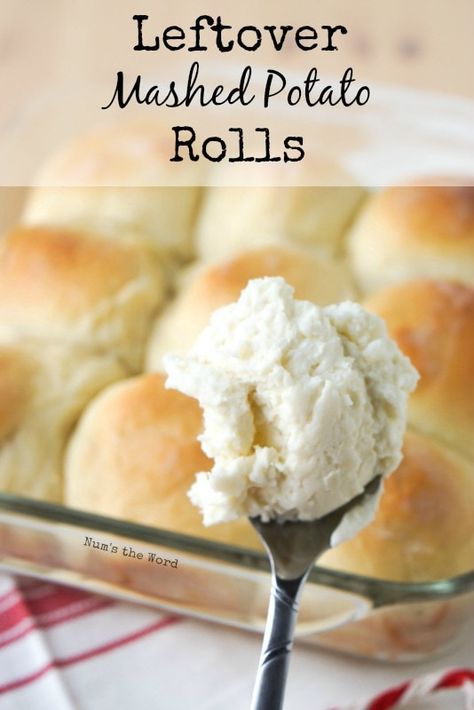 Leftover Mashed Potato Rolls - main image for recipe Mashed Potato Rolls, Thanksgiving Rolls Recipes, Rolls Thanksgiving, Potato Rolls Recipe, Food Rocks, Potato Puffs, Potato Rolls, Pizza Crusts, Easter Recipe