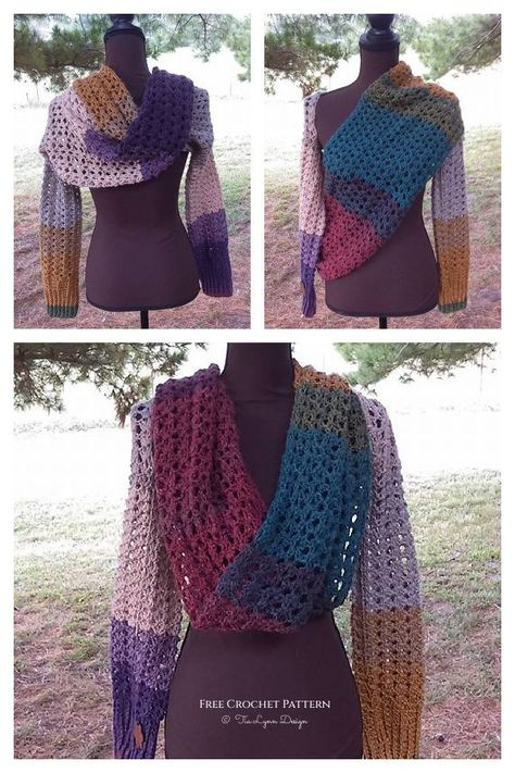 All Wrapped Up Free Crochet Pattern Lace Sweater Crochet, Crochet Shawl Patterns, Crochet Wraps, Crochet Shawl Diagram, Crochet Cardigan Pattern Free, Crochet Scarfs, Crochet Shrug Pattern, Shrug Pattern, Crochet Sweater Pattern Free