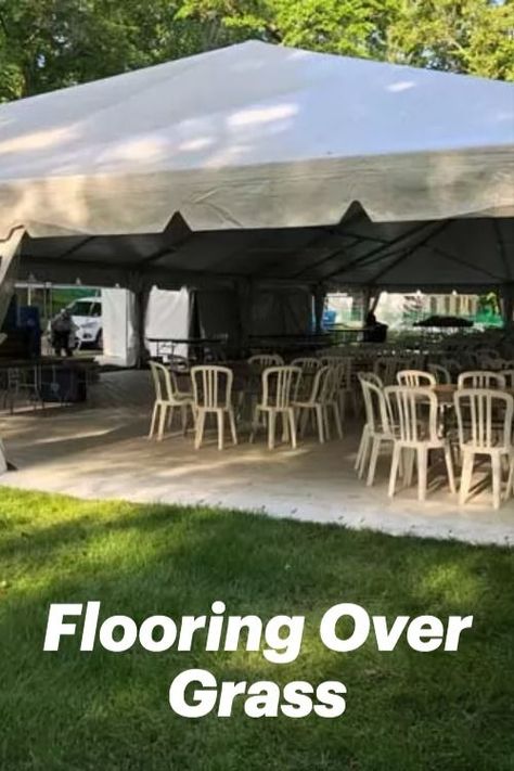 flooring over grass for event tent Gazebo Flooring Ideas Diy, Cheap Diy Patio Flooring, Renter Friendly Patio Flooring, Outdoor Rug On Grass Yards Backyard, Cheapest Patio Flooring, Easy Patio Flooring Diy, Temporary Outdoor Flooring Ideas, Deck Tiles On Grass Backyard Ideas, Gazebo On Grass Ideas