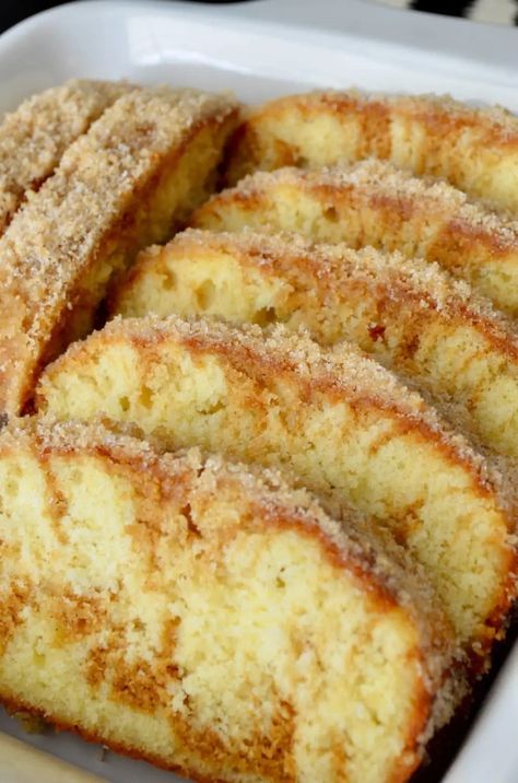 Cinnamon Donut Bread - Hot Rod's Recipes Dessert Bread Loaf, Best Loaf Recipes, Costco Cinnamon Bread Recipe, Fall Sweet Breads, Recipes With Sliced Bread, Quick Breakfast Bread, Cinnamon Donut Bread Recipe, Dinner Recipes With Bread, Cinnamon Recipes Desserts