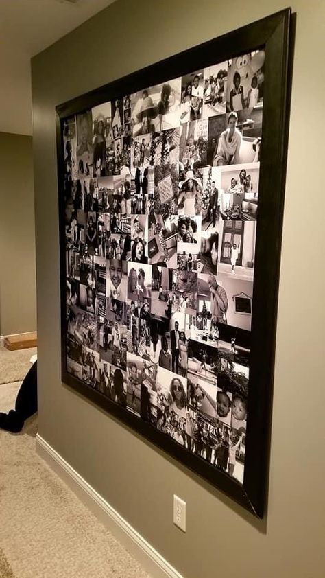 Hallway Photo Wall, Picture Collage Ideas, Living Dining Room Ideas, Hallway Decor, Basement Bar, Gallery Walls, Photo Wall Collage, Picture Collage, Hallway Decorating