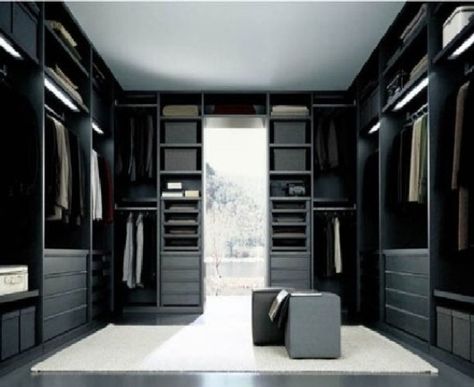 VESTIER ABIERTO EN U A Walk In Closet, Walking Closet, Walk In Closet Design, Minimalist Closet, Modern Closet, Pch Sweepstakes, Men Closet, Dream Closets, Closet Inspiration