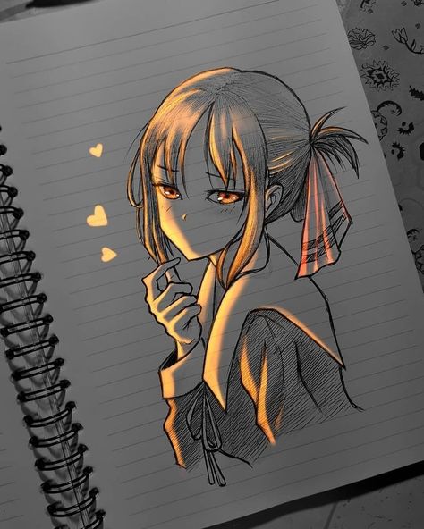 Shyari Quotes, Girl Drawing Sketches, Cool Pencil Drawings, Glowing Art, Art Drawings Sketches Creative, Dessin Adorable, Anime Drawings Tutorials, Anime Character Drawing, Art Drawings Sketches Simple