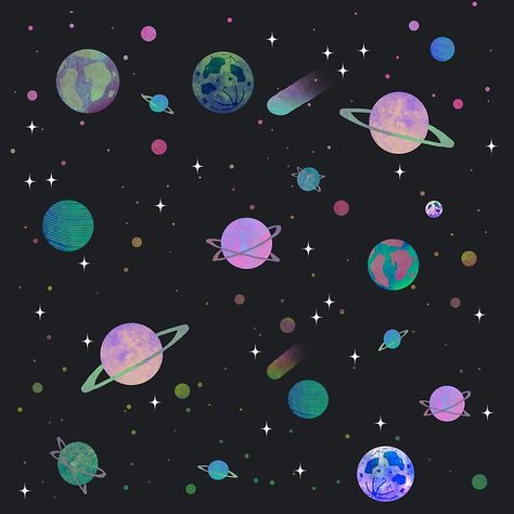 "outer space" Art Prints by vitag | Redbubble Solar System, Night Sky, Planets, Solar, Universe, Stars, Black, Design, Art