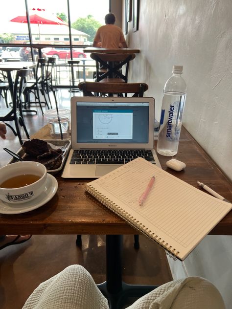 Cafe Homework Aesthetic, Studying And Coffee, Aesthetic Cafe Studying, Busy Cafe Aesthetic, Succeed Aesthetic, School Coffee Aesthetic, Homework Aesthetic Messy, Productivity Aesthetic Work, Coffee Shop Homework Aesthetic