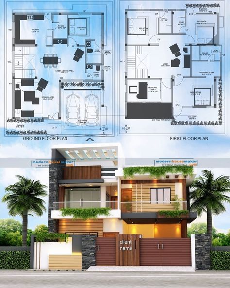 30x40 Two Story House Plans, 35x40 House Plans, House Plan App, House Projects Architecture, 30x40 House Plans, Two Story House Design, House Plans Ideas, Indian House Plans, Affordable House Plans