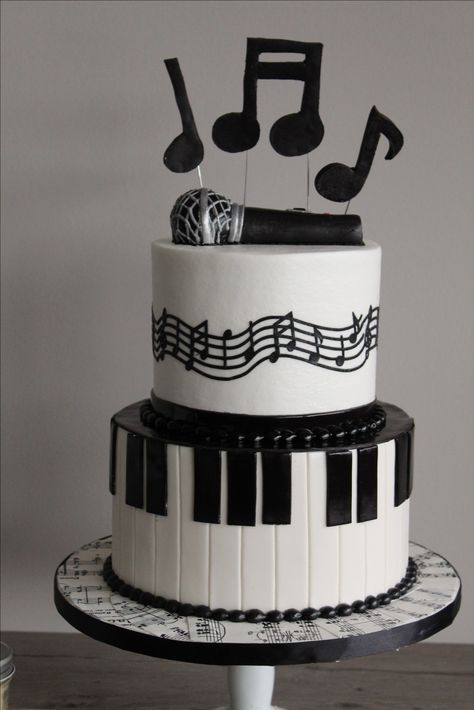 #music cake Musical Cakes Birthday, Cake Music Birthday, Music Bday Cake, Music Birthday Cake For Men, Music Notes Birthday Party Ideas, Music Grad Party Ideas, Music Cakes Birthday, Cake For Music Lover, Birthday Cake Music Theme