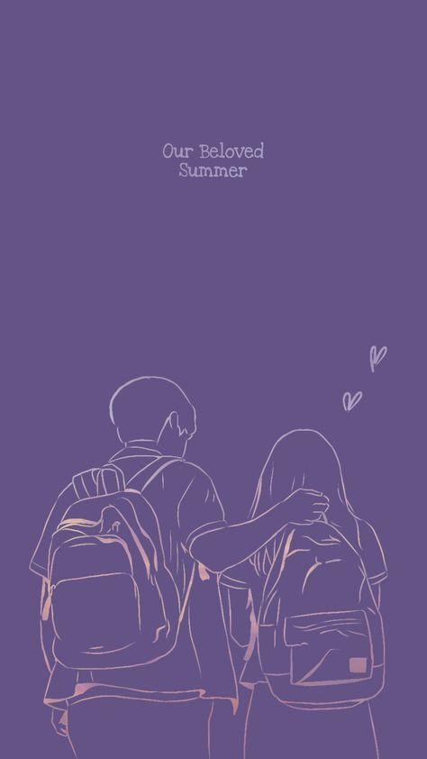 Purple Couple Wallpaper, Cute Kdrama, Purple Wallpaper Hd, Texture Background Hd, Our Beloved Summer, Beloved Summer, Cute Bear Drawings, Iphone Wallpaper Sky, Unicorn Wallpaper