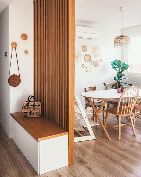 Return of the Room Divider | Centsational Style Wood Room Divider, Living Room Divider, Diy Deco, Basket Wall, Living Room Partition, Living Room Partition Design, Room Partition Designs, 아파트 인테리어, Partition Design