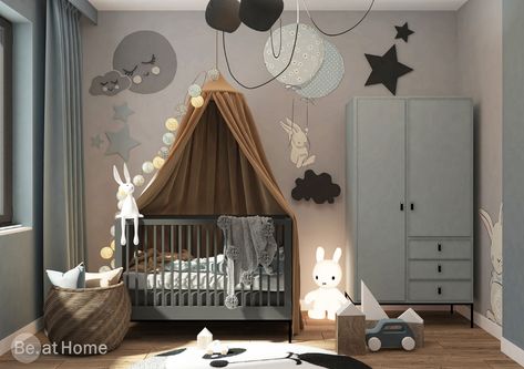 Room for a baby on Behance Infant Bedroom, Room Beds, 3d Plan, Living Room Hall, Cool Kids Bedrooms, Babies Room, Children Bedroom, Design Exhibition, Child Room