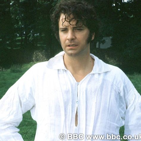 Colin Firth famous wet shirt scene :)    Ahhh . . . one of the best scenes in a movie!!! Colin Firth Mr Darcy, Anna Chancellor, Pride And Prejudice 1995, Jennifer Ehle, Jane Austen Novels, Jane Austin, Gilbert Blythe, Matthew Macfadyen, Bridget Jones