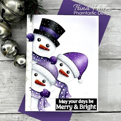 Phamtastic Design: Peeking Snowman Hero Arts Peeking Snowman, Peeking Snowman Cards, Hero Arts Christmas Cards, Snowman Cards Handmade, Peeking Snowman, Snowmen Cards, Colour Christmas, Die Cut Christmas Cards, Paper Wreaths