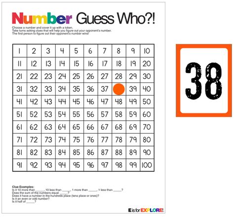 Number Battleship - Like Number Guess Who, but kids choose 10 numbers. Each player needs 2 hundred charts (one with his numbers covered and one to mark off his hits and misses). When a player guesses a correct number, his opponent gives him the token that was covering the number. The first player to collect all of his opponent's tokens first (and clear the opponent's board) wins! Guess My Number, Math Rules, Choose A Number, Hundred Chart, Everyday Math, Hundreds Chart, Math Number Sense, Upper Elementary Math, Spanish Verbs