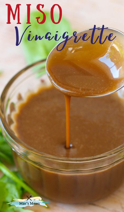 Miso Dressing Recipe, Miso Salad Dressing, Maple Vinaigrette, Healthy Mouth, Salad Dressing Recipes Healthy, Balsamic Vinaigrette Dressing, Strawberry Balsamic, Vinaigrette Recipe, Salad Dressing Recipes Homemade