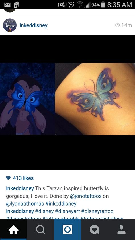 Tarzan Tattoo Ideas Disney, Disney Tarzan Tattoo, Tarzan Tattoo Ideas, Preemie Tattoo, Tarzan Tattoo, Tatted Girl, Hatter Tattoo, Taylor Tattoo, You'll Be In My Heart