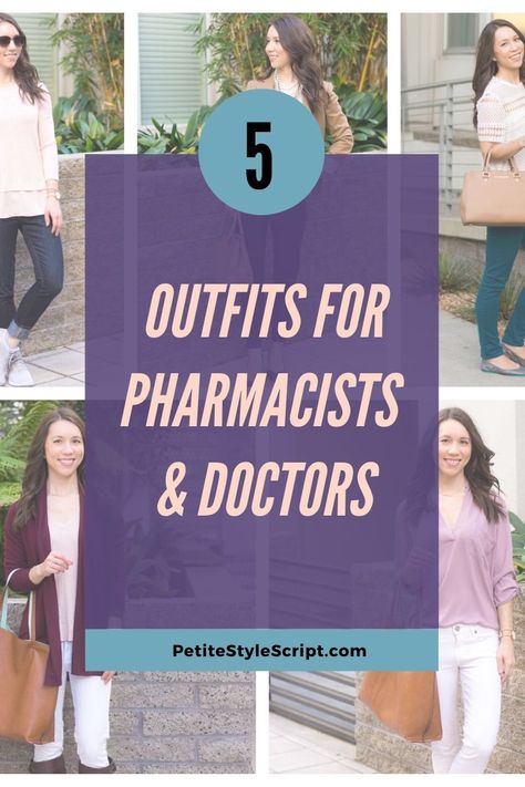 Pharmacist Clothes Work Outfits, Female Physician Outfits, Doctors Outfit Professional, Doctor Work Outfit Women, Business Casual Outfits For Women In Healthcare, Doctor Wardrobe Female, Medical Clinic Outfit, Woman Doctor Outfits, Pharmacist Work Outfit