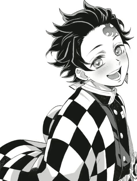 Tanjiro Kamado Black And White, Tanjiro Black And White, Tanjirou Manga, Demon Slayer Black And White, Fan Drawing, Anime Printables, White Drawing, Tanjiro Kamado, Black And White Wallpaper