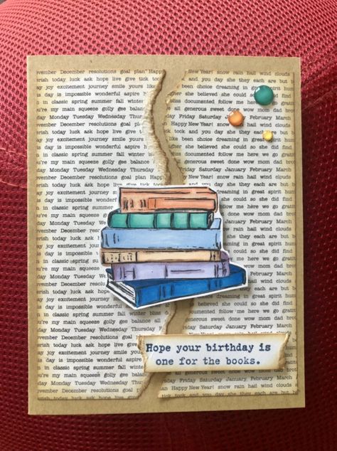 Card That Looks Like A Book, Dictionary Cover Design Ideas, Cards For Book Lovers Birthday, Book Birthday Cards Diy, Handmade Dictionary Ideas, Diy Birthday Cards For Book Lovers, Birthday Card Book Diy, Book Birthday Card Ideas, Cards With Books On Them