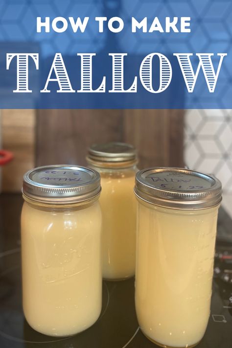 Learn how to make tallow the simple way! This is shelf stable tallow for cooking and soap or skin applications! #tallow Making Tallow, Make Tallow, Tallow Recipe, Best Pulled Pork, Berry Fruit Salad, Lower Cholesterol Diet, Modern Homesteading, Canning Food Preservation, Beef Tallow