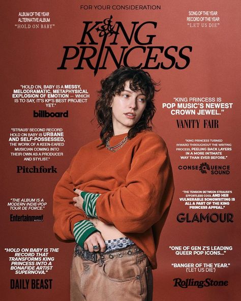 King Princess Poster, King Princess Aesthetic, King Princess, Non Binary People, Music Nerd, Song Of The Year, Album Of The Year, Mood Songs, Princess Aesthetic