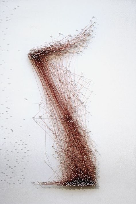 3d Data Visualization, Generative Kunst, Lines And Dots, Sculpture Installation, Land Art, Generative Art, Design Graphique, Data Visualization, String Art