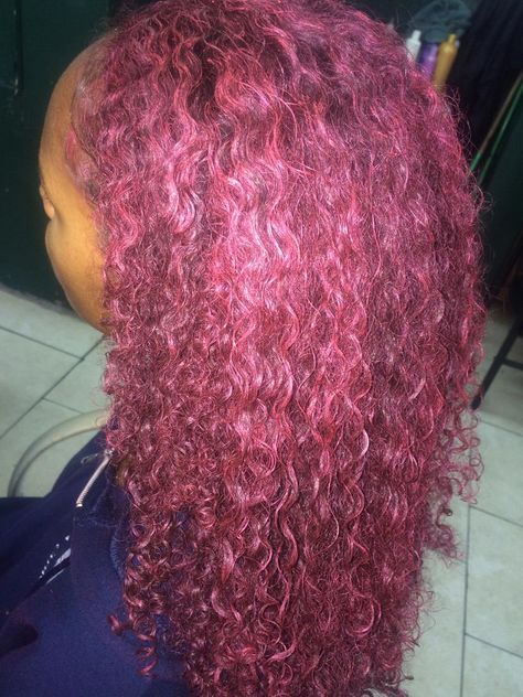 Red hair wax- temporary hair color with no bleaching! Perfect for women who want to change their color without damaging their natural hair Pink Hair No Bleach, Hair Wax Color Natural Hair, Red Hair Wax, Pink Dyed Hair, Root Color, Dyed Hair Inspiration, Temporary Hair Color, Black Curly Hair, Hair Wax