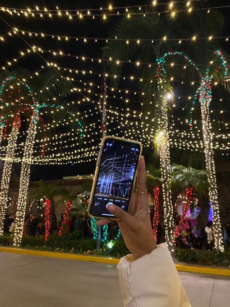 Christmas Lights Walkway, Christmas Lights Photoshoot Ideas, Christmas Light Picture Ideas, Christmas Lights With Friends, Christmas Lights Picture Ideas, Going To See Christmas Lights Outfit, Outdoor Christmas Lights Photoshoot, Christmas Picture Ideas For Instagram, Christmas Light Pictures