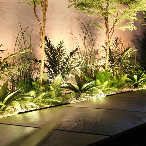 Architecture Mapping, Landscape Lighting Design, Courtyard Design, Small Courtyards, Spa Decor, Floor Light, Philips Hue, Bed Lights, Plant Lighting