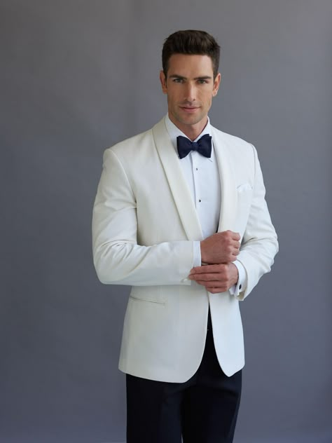 Ivory Dinner Jacket - weddings & formal occasions Dinner Jacket Wedding, Mens White Suit, Suit For Men Wedding, White Wedding Suit, Wedding Coat, Dinner Suit, Festive Wedding, Wedding Suits Groom, White Tuxedo