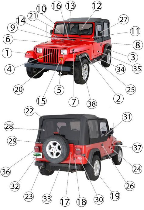 Jeep Wrangler YJ Exterior Body Parts ('87-'95) | Quadratec Best Jeep Wrangler, Jeep Wrangler Parts, Yj Wrangler, Jeep Mods, Jeep Wrangler Accessories, Jeep Yj, Wrangler Accessories, Jeep Jeep, Jeep Wrangler Yj