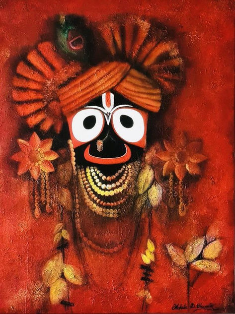 Jagannath Sketch Art, Lord Jagannath Paintings On Canvas, Jagannath Painting Art Acrylic, Jagannath Canvas Painting, Krishna Folk Art, Jagannath Sketch, Jagannath Painting Art, Puri Jagannath Painting, Lord Jagannath Paintings