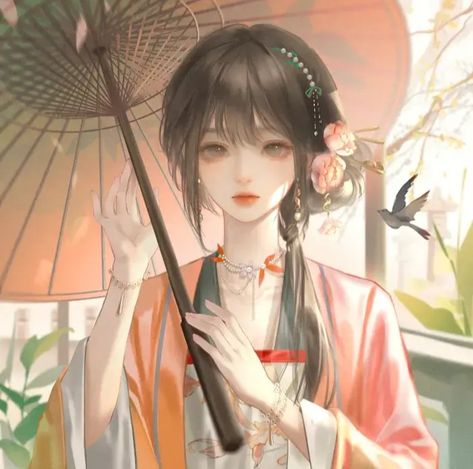 Hanfu Art, Hanfu Girl, Chinese Art Girl, Easy Doodles Drawings, Anime Princess, Cute Profile Pictures, 영감을 주는 캐릭터, Art Anime, Anime Sketch