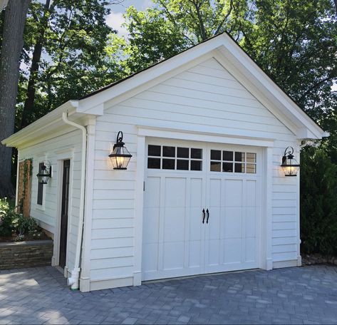 Local Garage; Siding, Simplicity, Size, Trim Detail Detached Garage Ideas, Garage Building Plans, Detached Garage Designs, Carport Ideas, Garage Construction, Garage Pictures, Garage Designs, Garage Door Panels, Farmhouse Garage