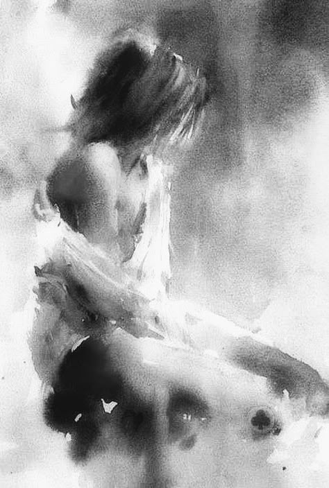 Women Art Painting Abstract, Abstract Charcoal Art, Art Charcoal, Charcoal Sketch, Charcoal Art, Figure Sketching, 수채화 그림, The Flesh, Beautiful Dark Art