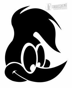 Woody Woodpecker Stencil Cartoon Stencil, Airbrush Art Stencil, Printable Stencils, Logo Animal, Woody Woodpecker, Animal Stencil, Drawing Stencils, Silhouette Template, Glitter Tattoo