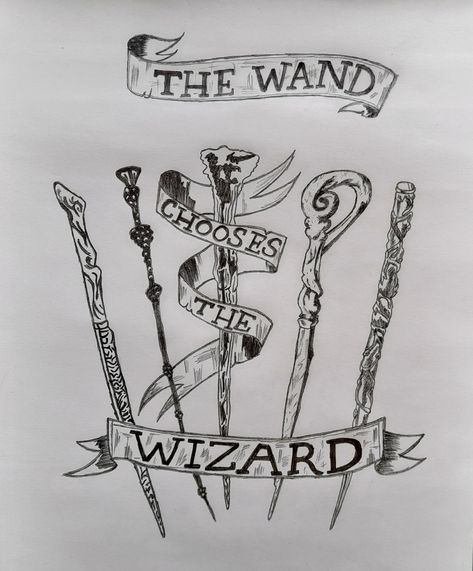 The Wand Chooses The Wizard, Wizard Drawings, Wand Art, Wizard Wand, The Wizard, Wizard, Drawing Sketches, Bullet Journal, Sketch