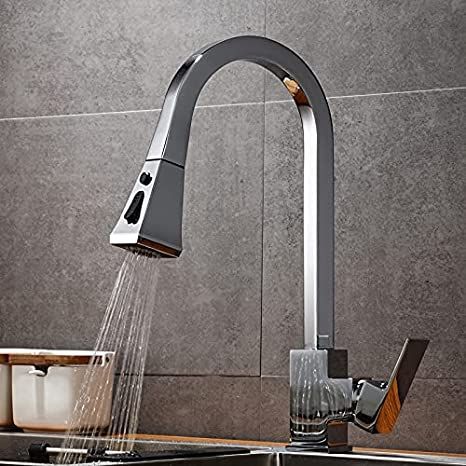 Pull Out Faucet, Pull Out Kitchen Faucet, White Chrome, Kitchen Sink Taps, Sink Mixer Taps, Single Handle Kitchen Faucet, Kitchen Mixer, Kitchen Faucets, Sink Taps