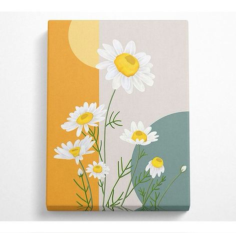 Canvas Art Mothers Day, Drawing For Acrylic Painting, Wall Hanging Canvas Painting, Cute Wall Frames, Painting For Canvas Acrylics, Acrylic Painting On Wall, 3 Mini Canvas Painting Ideas, Simple Painting For Wall Decor, Framed Watercolor Art Wall