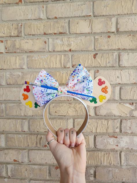 Festival of the Arts Inspired Mouse Ears Add Pop of Color and Fun! - Fashion - Disney Mouse Ears Diy, Homemade Mickey Ears, Custom Mickey Ears, How To Make Disney Ears, Disney Bedroom Ideas For Adults, Disney Ears Diy, Diy Mouse Ears, Diy Minnie Mouse Ears, Mickey Ears Diy